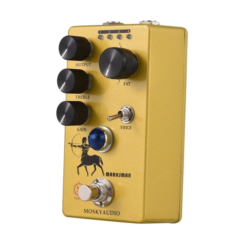 Musical Effects |   Overdrive/Preamp/Booster Guitar Effect Pedal – MARKSMAN Yellow Musical Effects Musical Effects