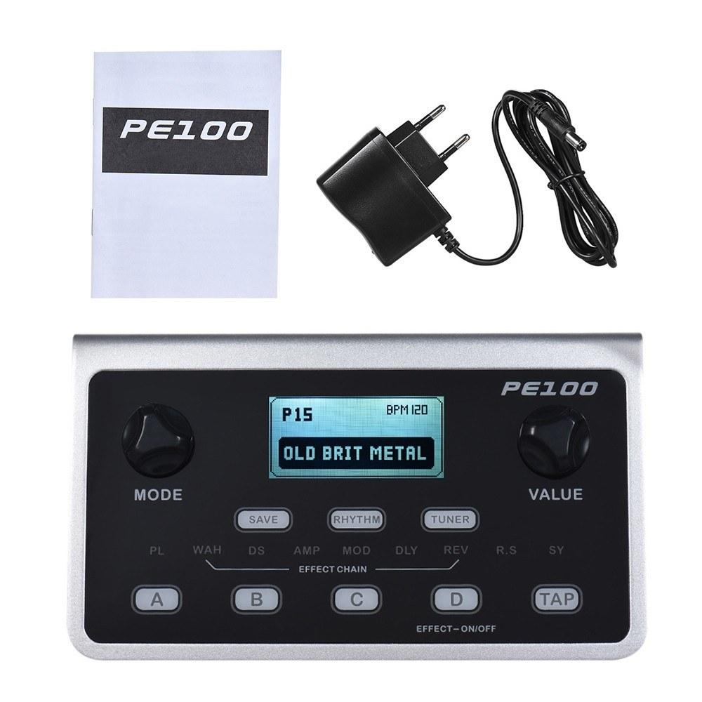 Musical Effects |   PE100 Compact and Portable Multi-effects Guitar Pedal with 39 Effects, 40 Drum Patterns, and Tap Tempo Musical Effects Musical Effects