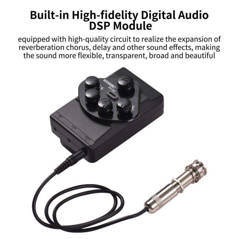 Musical Effects |   PG-951 Guitar Resonant Pickup DSP Resonance Sound Pickup for Guitar Black Musical Effects Black