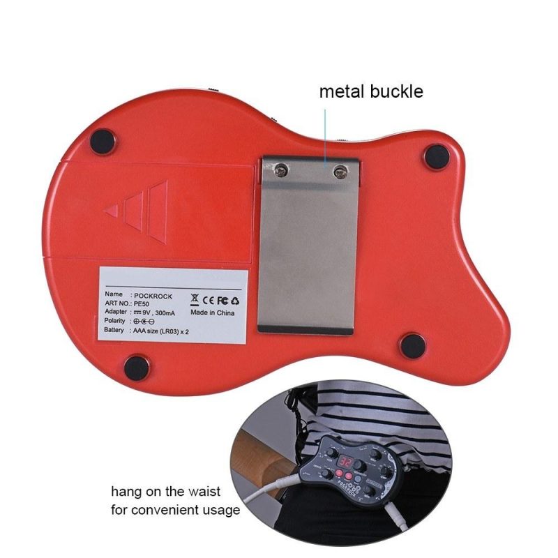 Musical Effects |   PockRock Portable Guitar Multi-effects Processor Effect Pedal Red Musical Effects Musical Effects