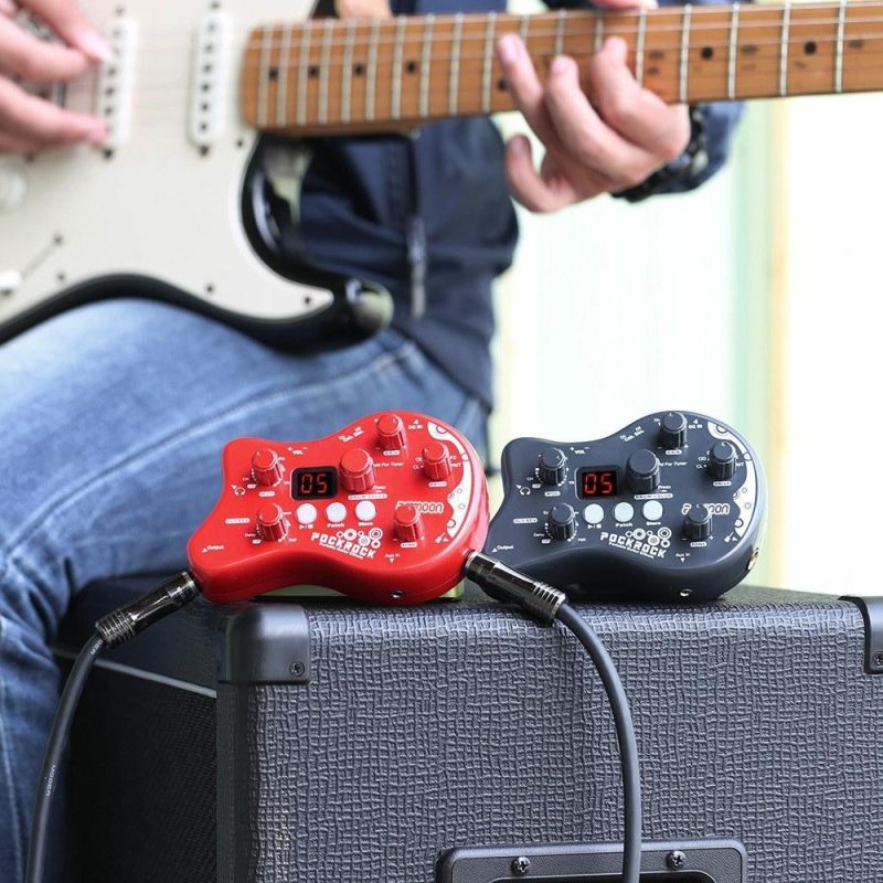 Musical Effects |   PockRock Portable Guitar Multi-effects Processor Effect Pedal Red Musical Effects Musical Effects