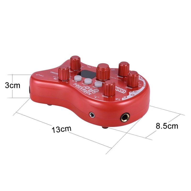 Musical Effects |   PockRock Portable Guitar Multi-effects Processor Effect Pedal Red Musical Effects Musical Effects