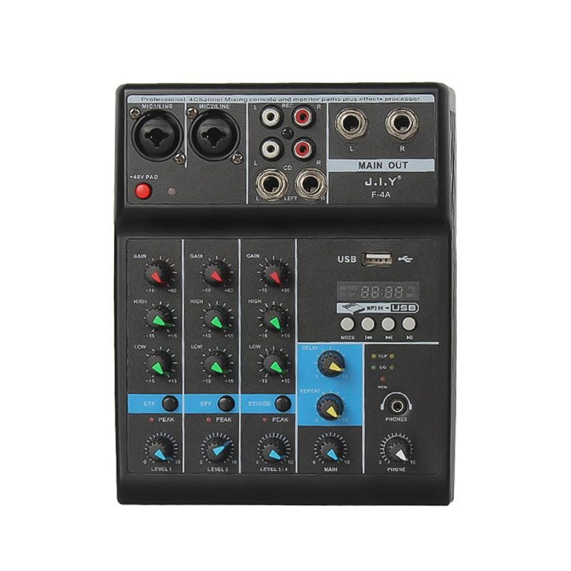 Musical Effects |   Professional 4-Channel Mixing Console Musical Effects Musical Effects