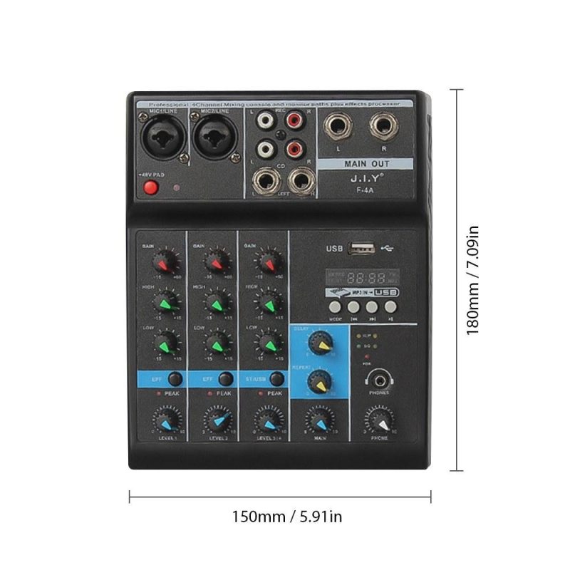 Musical Effects |   Professional 4-Channel Mixing Console Musical Effects Musical Effects