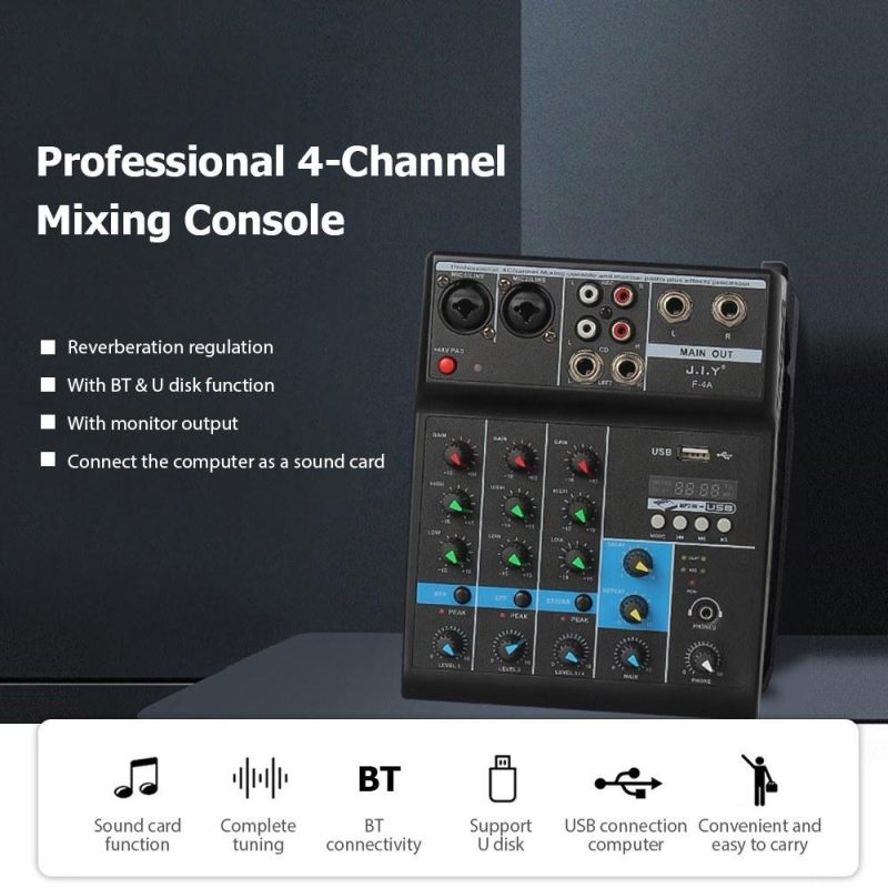 Musical Effects |   Professional 4-Channel Mixing Console Musical Effects Musical Effects