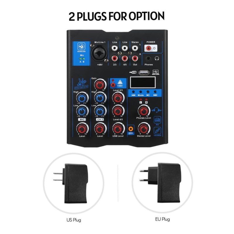 Musical Effects |   Professional Audio Mixer With Dual Wireless Microphone, Musical Effects Musical Effects