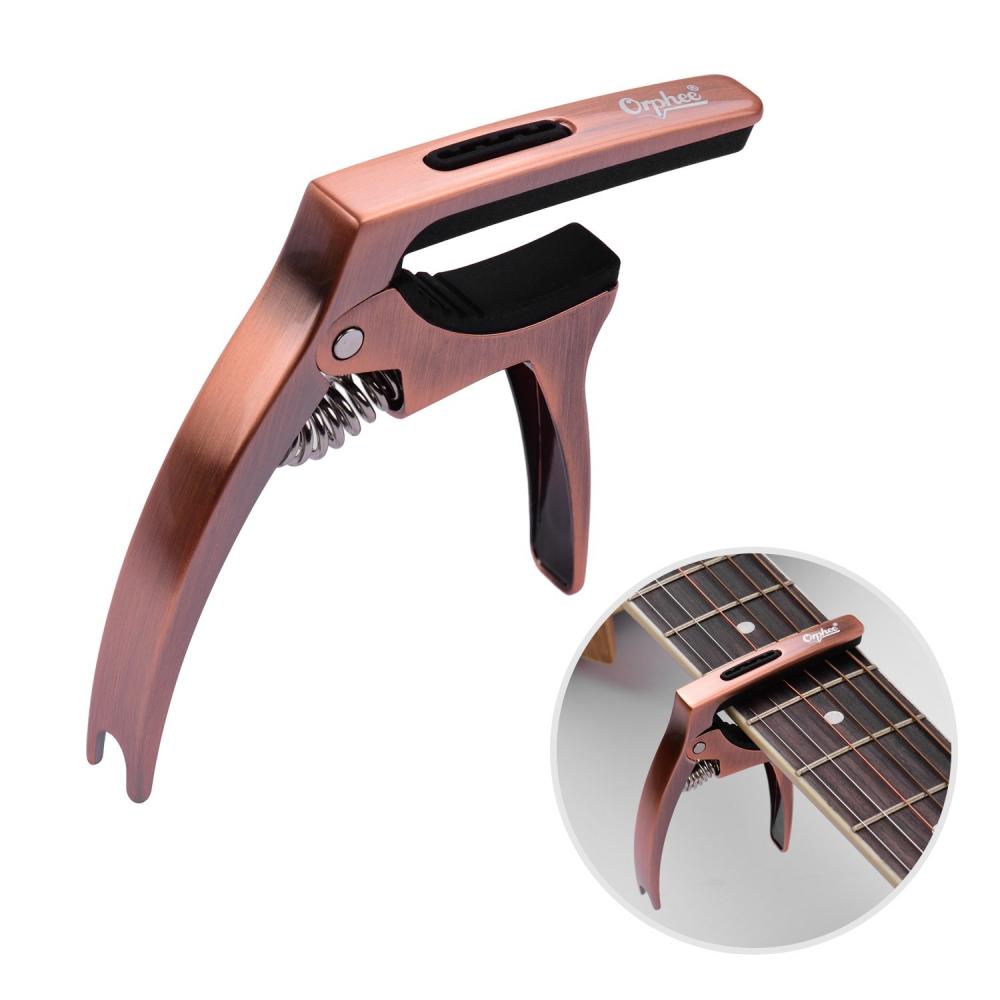 Musical Effects |   Q5 3-in-1 Multi-functional Guitar Capo Aluminum Alloy Red & Brown Musical Effects Musical Effects