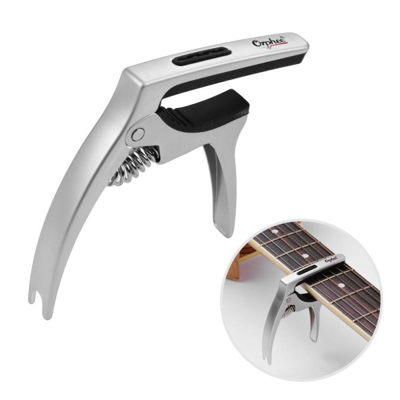 Musical Effects |   Q5 3-in-1 Multi-functional Guitar Capo Aluminum Alloy Silver Musical Effects Musical Effects