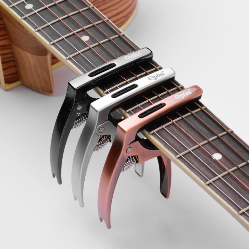 Musical Effects |   Q5 3-in-1 Multi-functional Guitar Capo Aluminum Alloy Silver Musical Effects Musical Effects