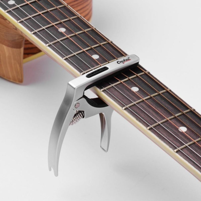 Musical Effects |   Q5 3-in-1 Multi-functional Guitar Capo Aluminum Alloy Silver Musical Effects Musical Effects