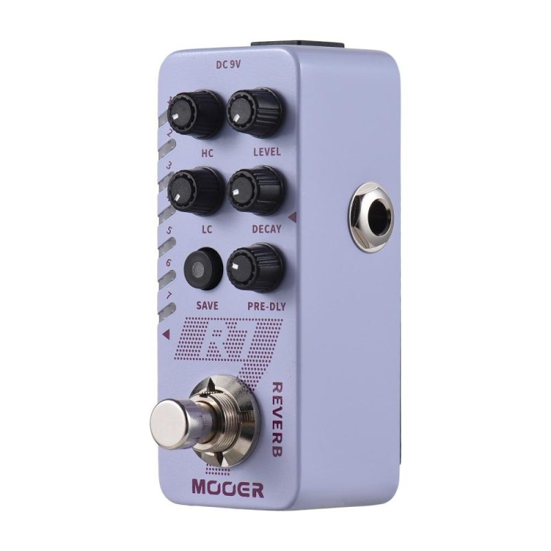 Musical Effects |   R7 Reverb Guitar Digital Reverb Pedal Electric Guitar Effects Pedal Purple Musical Effects Musical Effects