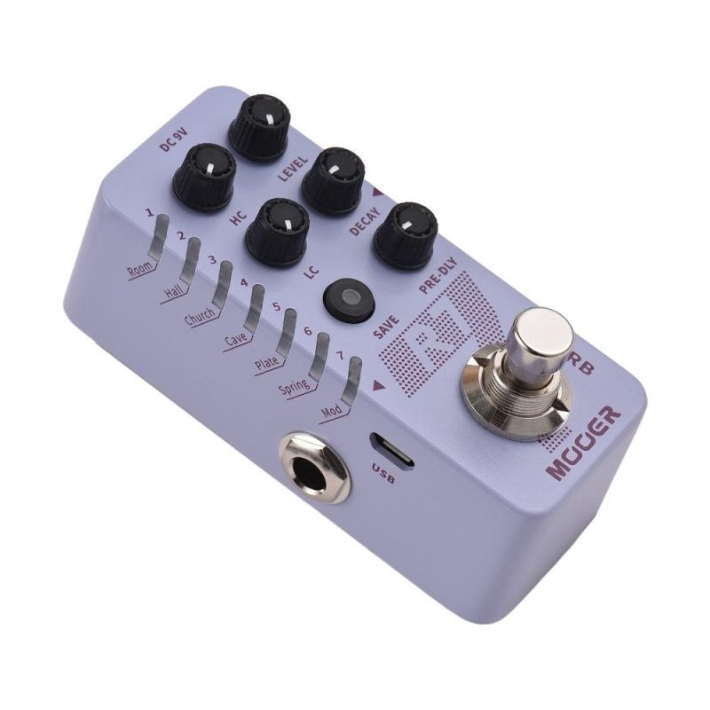 Musical Effects |   R7 Reverb Guitar Digital Reverb Pedal Electric Guitar Effects Pedal Purple Musical Effects Musical Effects