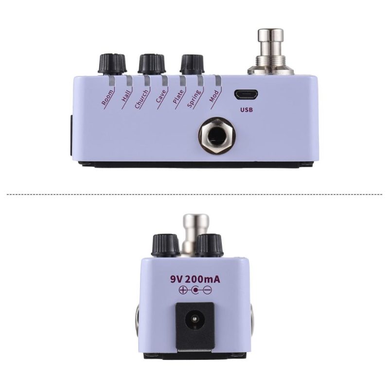 Musical Effects |   R7 Reverb Guitar Digital Reverb Pedal Electric Guitar Effects Pedal Purple Musical Effects Musical Effects