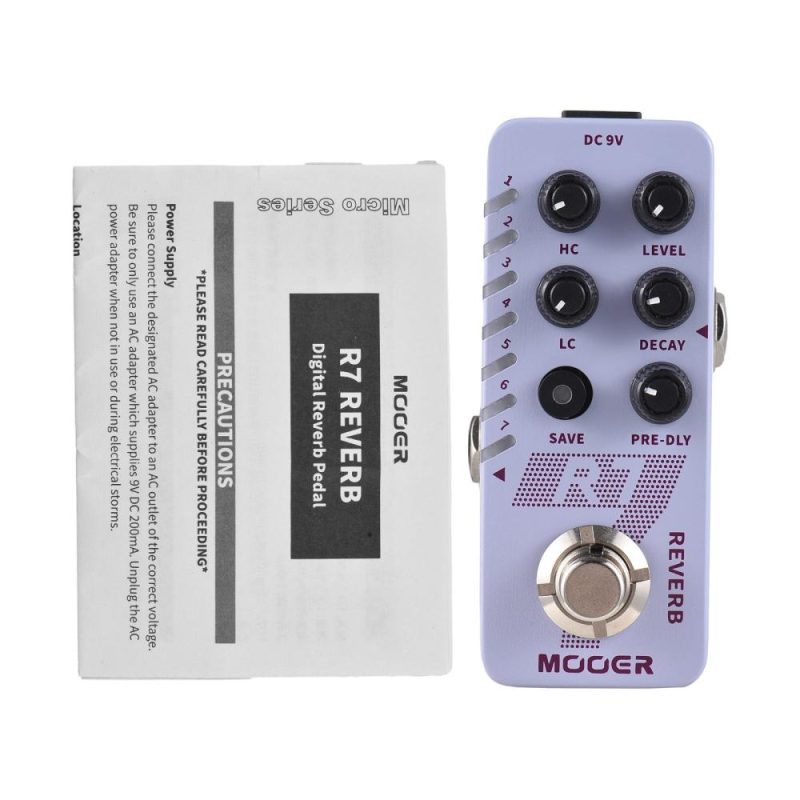 Musical Effects |   R7 Reverb Guitar Digital Reverb Pedal Electric Guitar Effects Pedal Purple Musical Effects Musical Effects