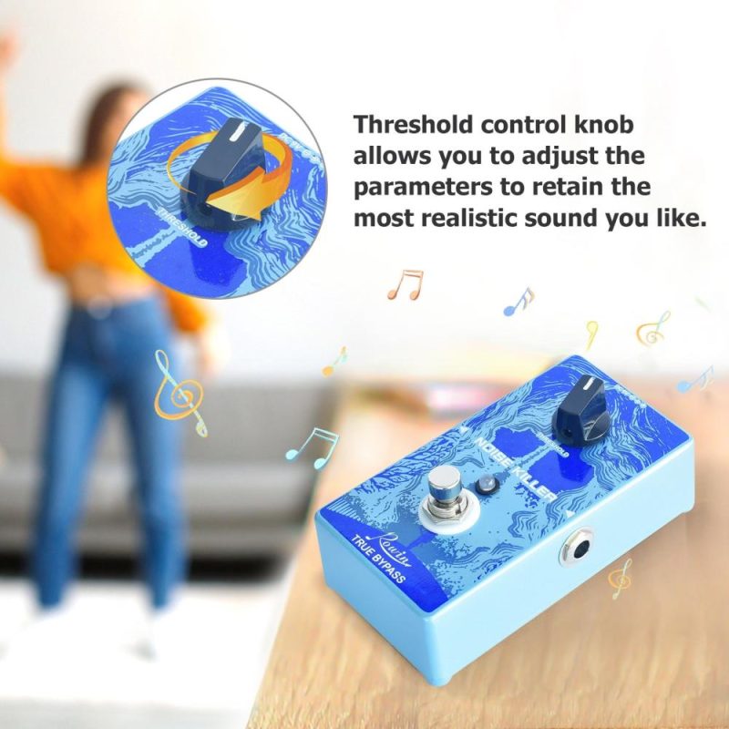 Musical Effects |   RE-03 Noise Killer Effect Pedal for Electric Guitar Bass Blue Musical Effects Blue