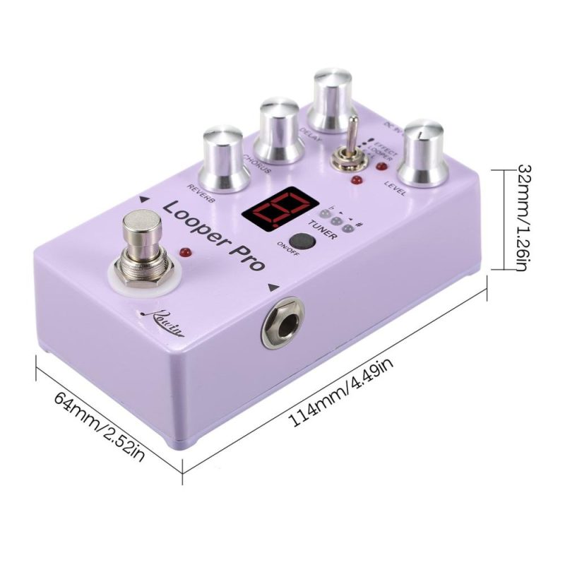 Musical Effects |   RE-05 Loop Guitar Effector Looper Tuner Mini Guitar Looper Effect Pedal Purple Musical Effects Musical Effects