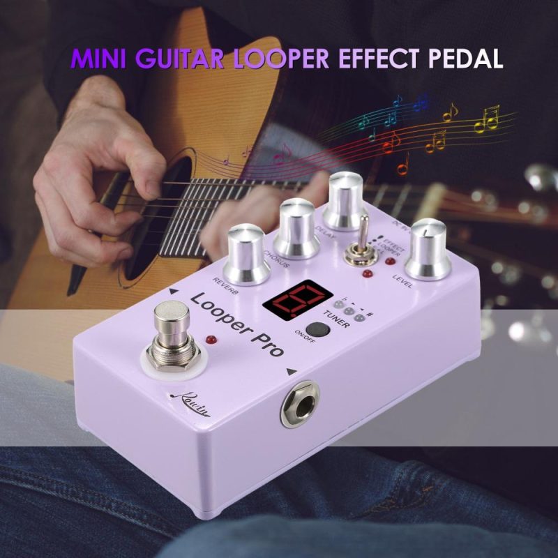 Musical Effects |   RE-05 Loop Guitar Effector Looper Tuner Mini Guitar Looper Effect Pedal Purple Musical Effects Musical Effects