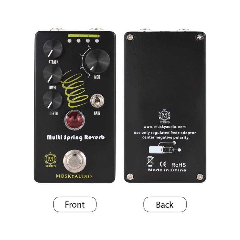 Musical Effects |   Reverb Pedal / MULTI SPRING with True Bypass Black Musical Effects Black