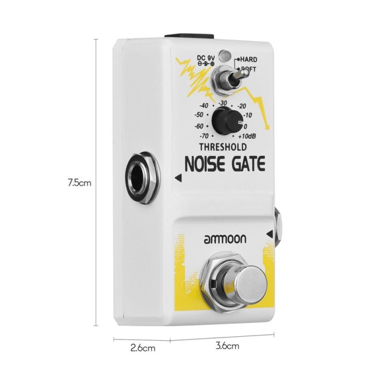 Musical Effects |   Single Noise Gate Guitar Effect Pedal True Bypass Zinc Alloy Shell Yellow Musical Effects Musical Effects