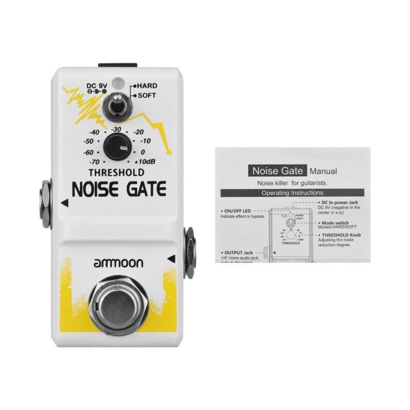 Musical Effects |   Single Noise Gate Guitar Effect Pedal True Bypass Zinc Alloy Shell Yellow Musical Effects Musical Effects