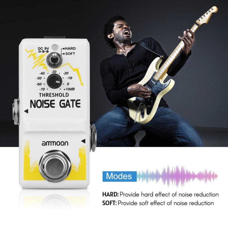 Musical Effects |   Single Noise Gate Guitar Effect Pedal True Bypass Zinc Alloy Shell Yellow Musical Effects Musical Effects