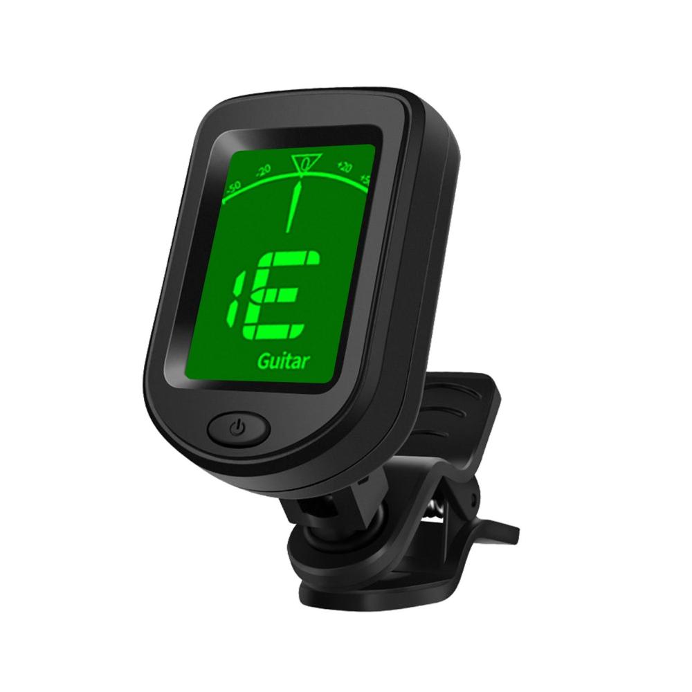 Musical Effects |   T-02 Guitar Tuner Clip-on Chromatic Digital Tuner Black Musical Effects Black