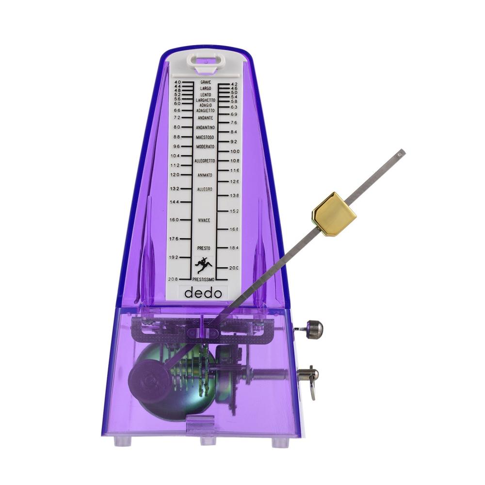 Musical Effects |   Transparent Mechanical Metronome with Bell Universal Wind up Metronome Purple Musical Effects Musical Effects