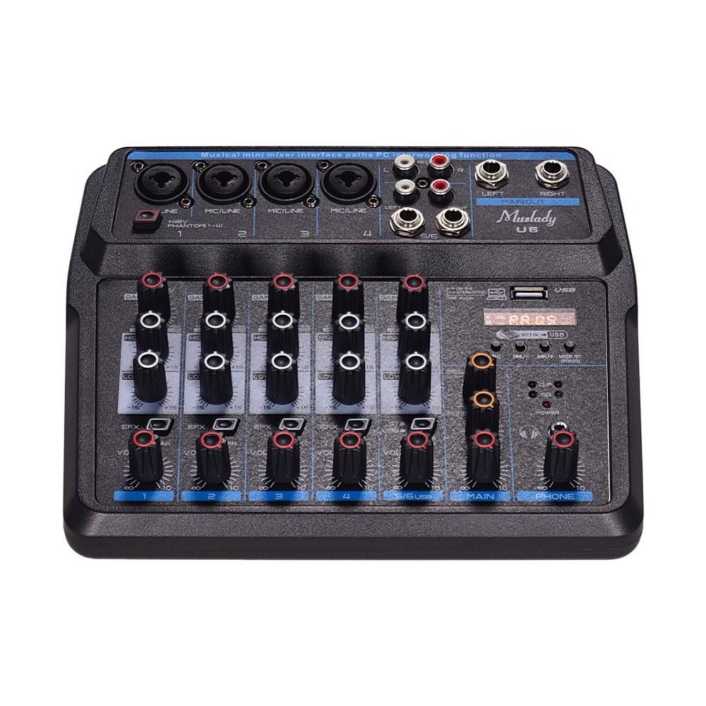 Musical Effects |   U6 Musical Mini Mixer Black Musical Effects Black