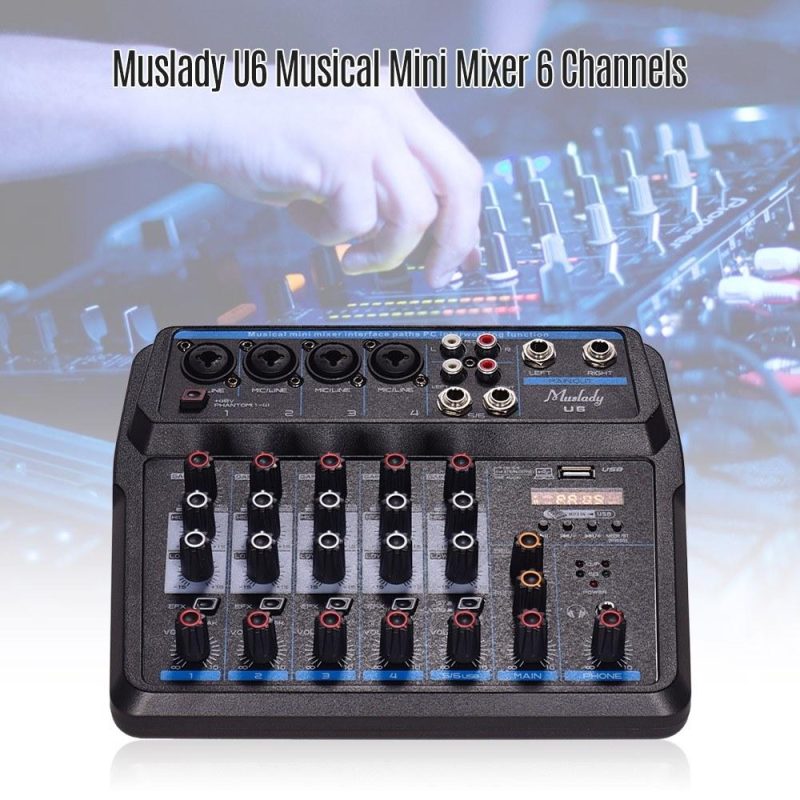 Musical Effects |   U6 Musical Mini Mixer Black Musical Effects Black