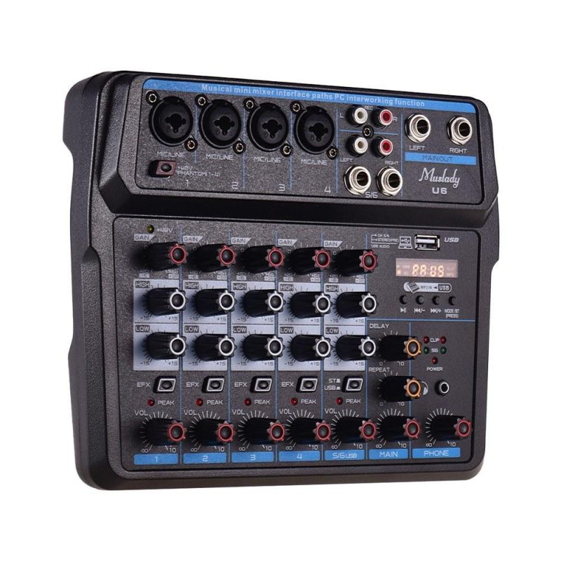 Musical Effects |   U6 Musical Mini Mixer Black Musical Effects Black