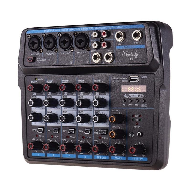 Musical Effects |   U6 Musical Mini Mixer Black Musical Effects Black