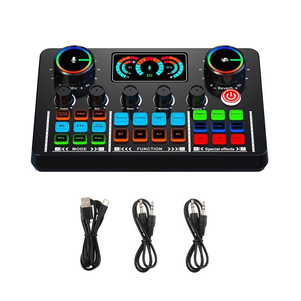 Musical Effects |   V98 Live Sound Card – Enhance Your Audio Experience Black Musical Effects Black