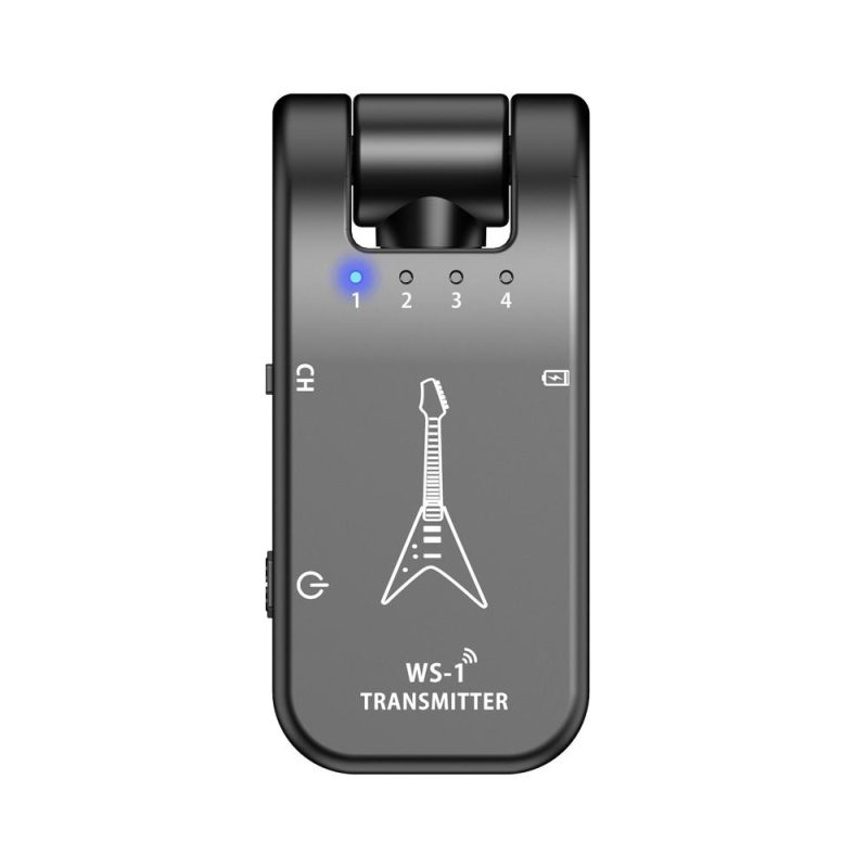 Musical Effects |   WS-1 2.4GHz Wireless Guitar System Rechargeable Audio Transmitter and Receiver Black Musical Effects Black