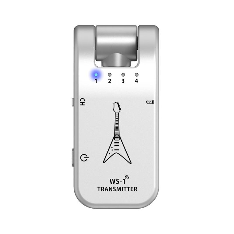 Musical Effects |   WS-1 2.4GHz Wireless Guitar System Rechargeable Audio Transmitter and Receiver Silver Musical Effects Musical Effects