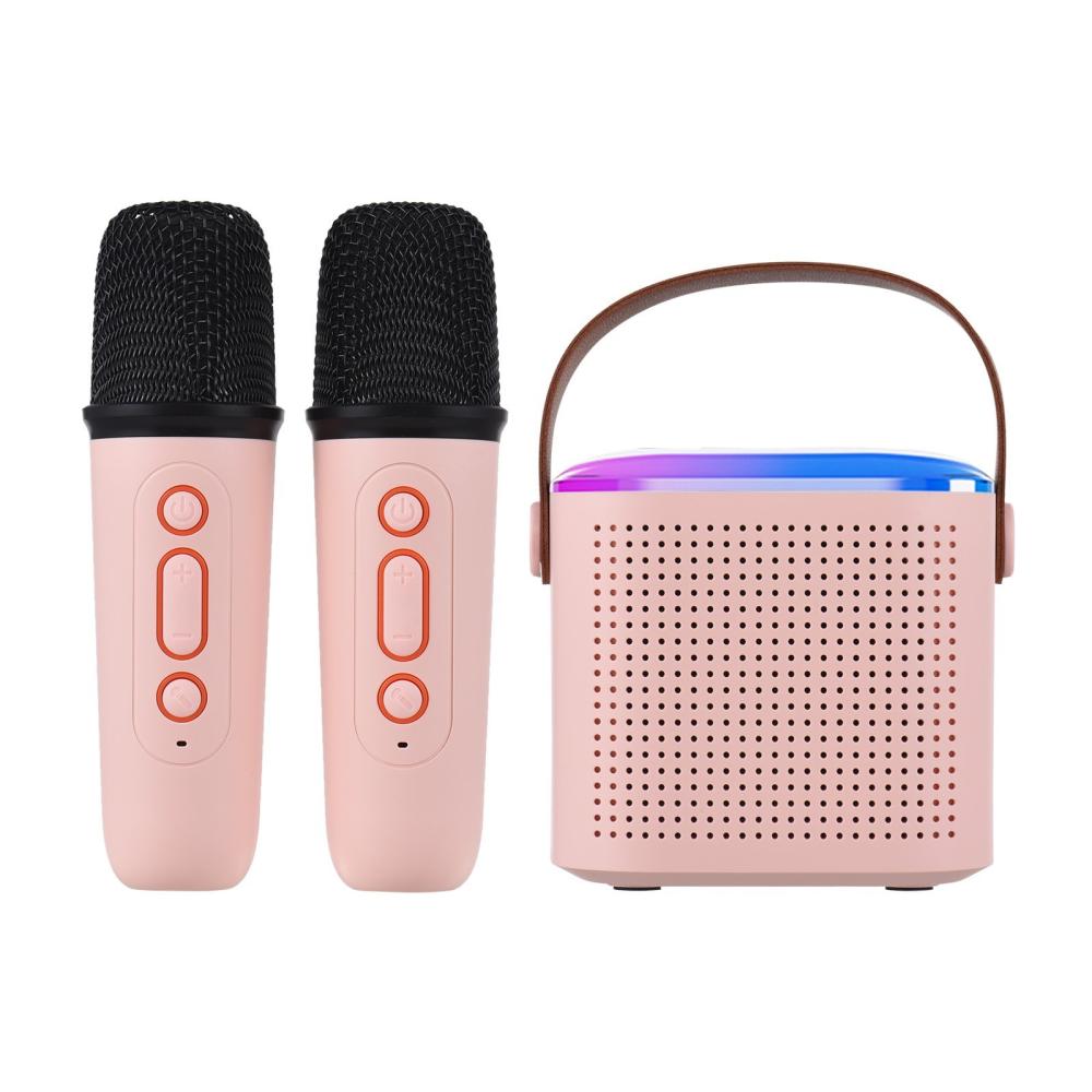 Musical Effects |   Y1 Mini Karaoke Machine Portable Microphone & Sound Box Set Pink Musical Effects Musical Effects