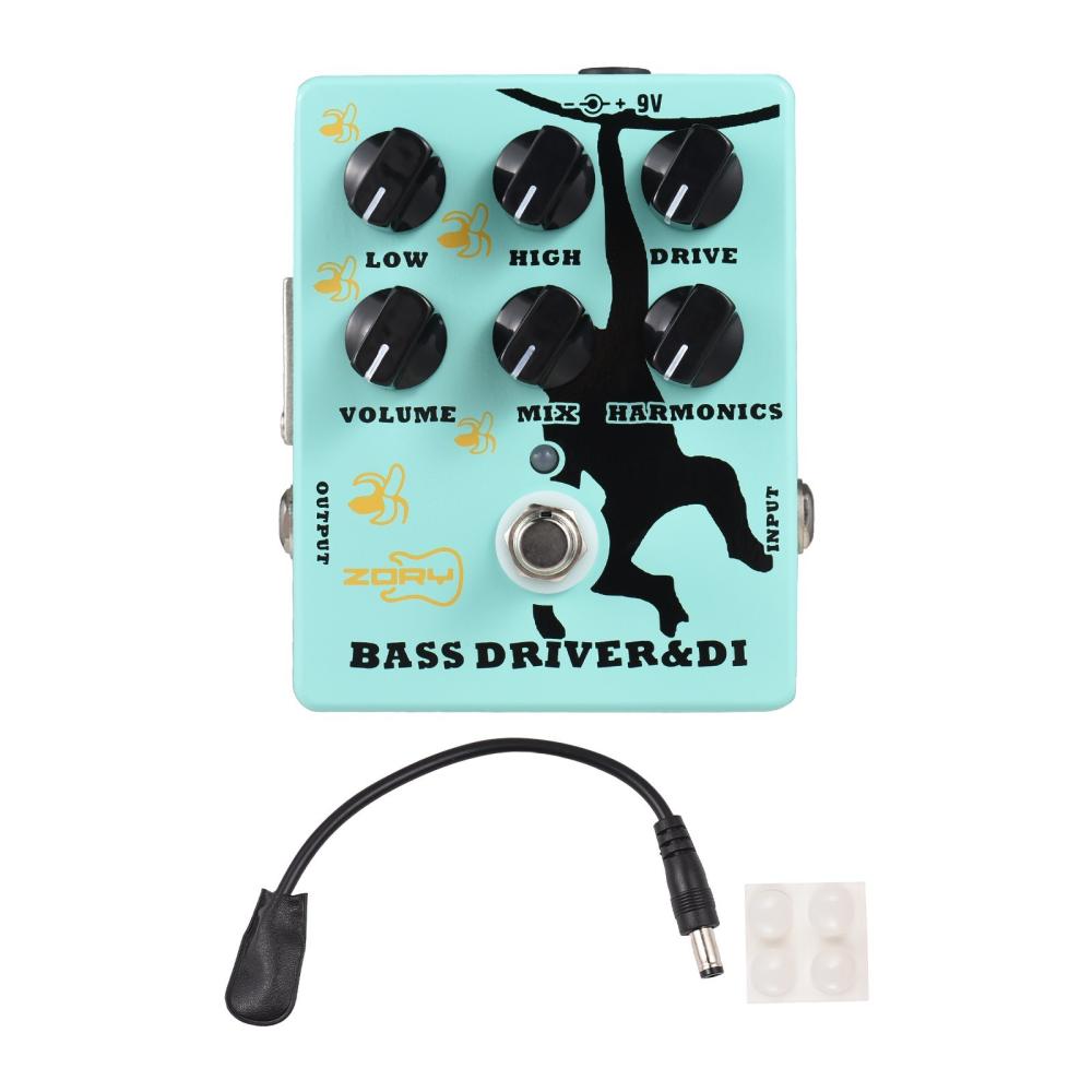 Musical Effects |   ZDI-2 Driver and DI Box Bass Effector Pedal – High-Quality Sound, Versatility, and Durability Blue Musical Effects Blue