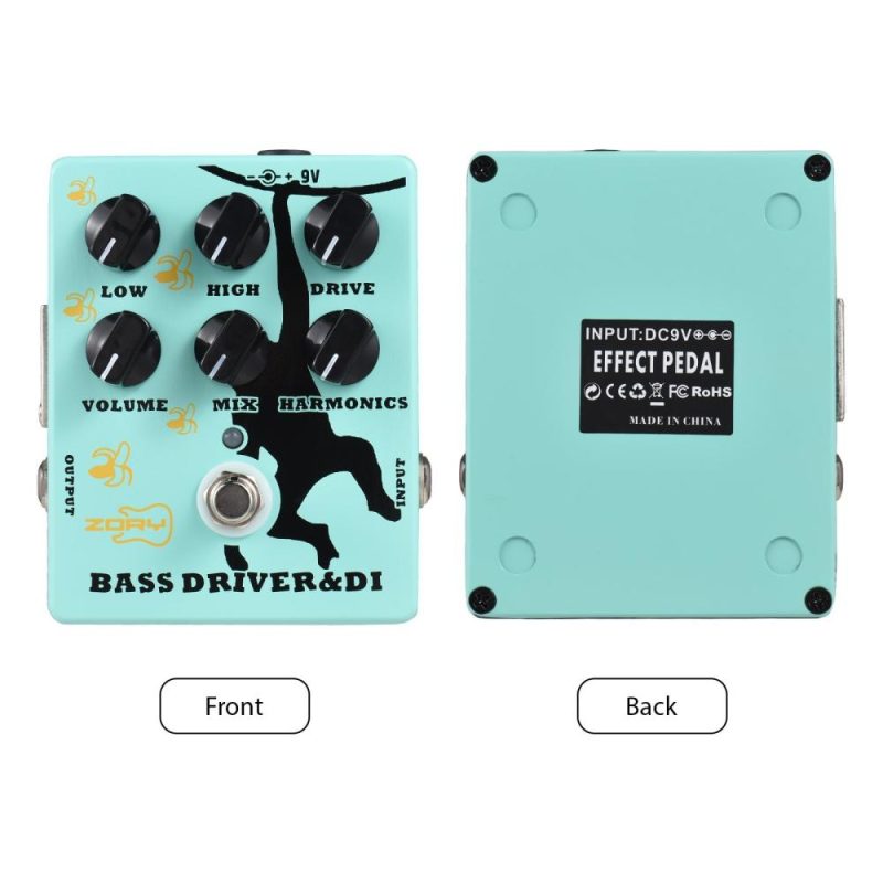 Musical Effects |   ZDI-2 Driver and DI Box Bass Effector Pedal – High-Quality Sound, Versatility, and Durability Blue Musical Effects Blue