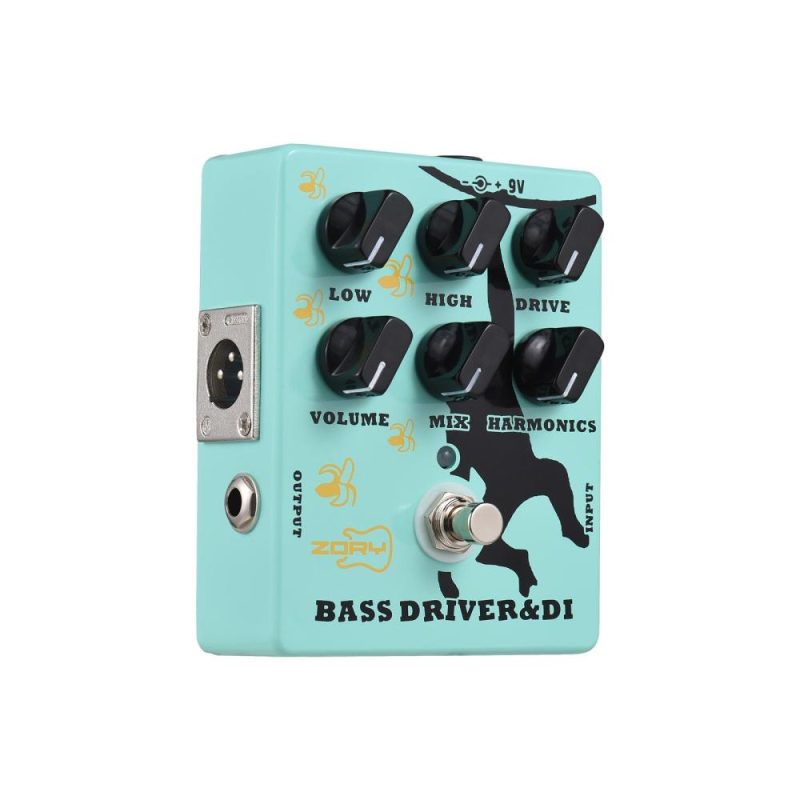 Musical Effects |   ZDI-2 Driver and DI Box Bass Effector Pedal – High-Quality Sound, Versatility, and Durability Blue Musical Effects Blue