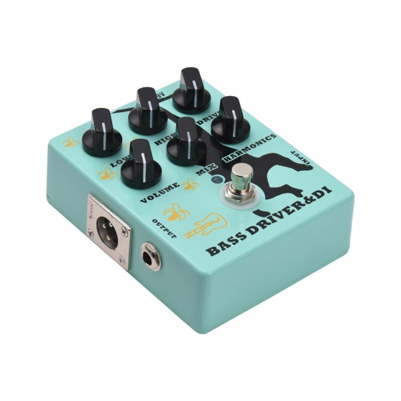 Musical Effects |   ZDI-2 Driver and DI Box Bass Effector Pedal – High-Quality Sound, Versatility, and Durability Blue Musical Effects Blue