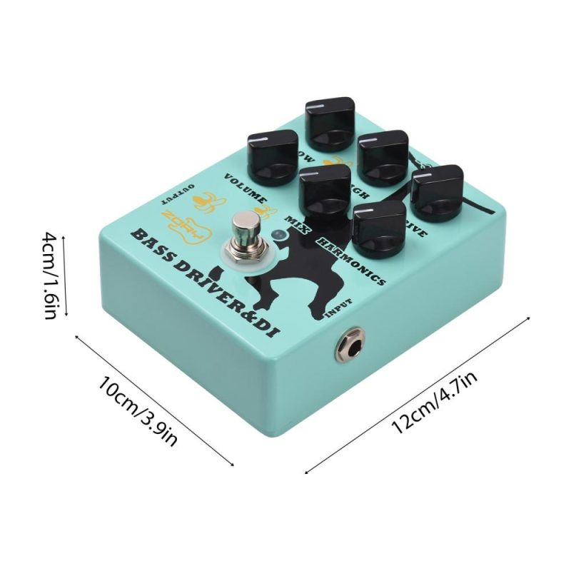 Musical Effects |   ZDI-2 Driver and DI Box Bass Effector Pedal – High-Quality Sound, Versatility, and Durability Blue Musical Effects Blue