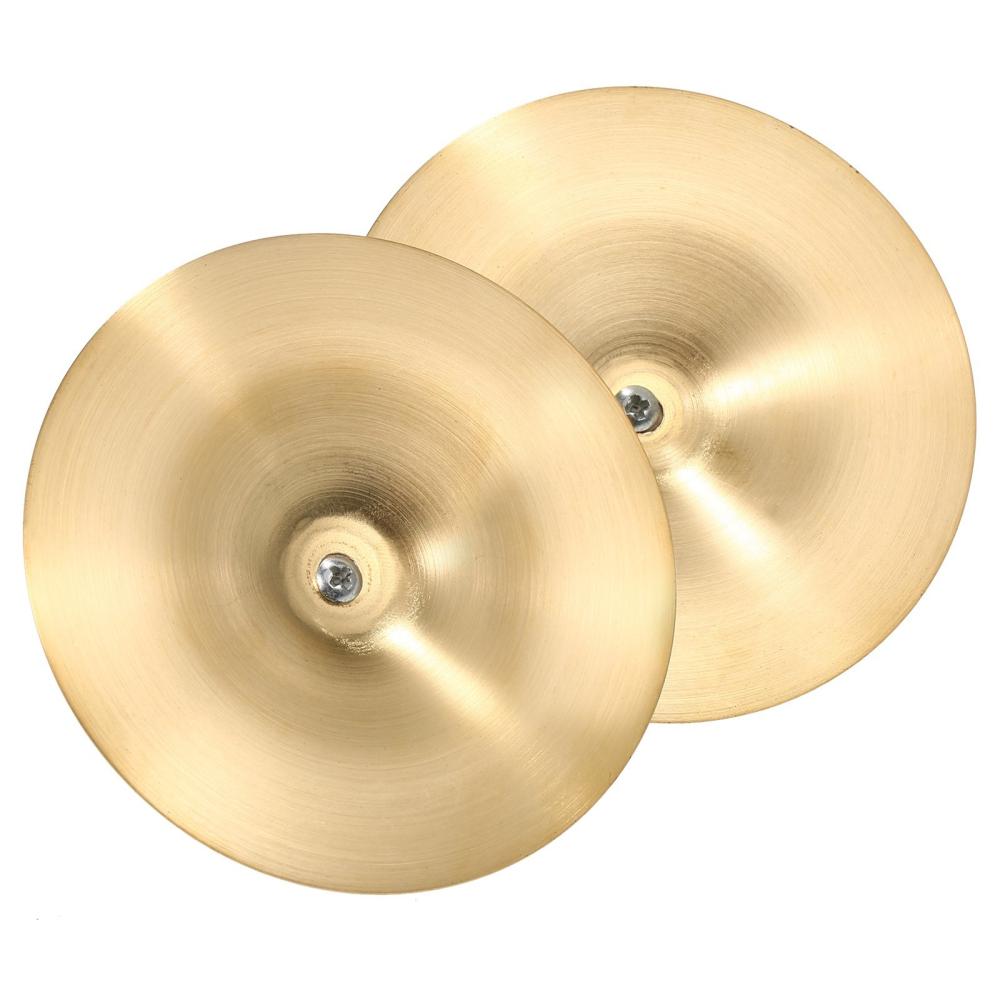 Others |   1 Pair Finger Cymbals with Wooden Handle 3.5-inch Mini Finger Cymbals Musical Instruments Others