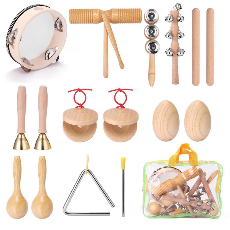 Others |   11pcs Children Hand Percussion Instruments Kit Portable Kids Music Enlightenment Musical Instruments Set Multicolor Musical Instruments Multicolor