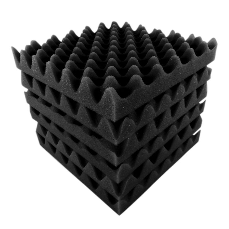 Others |   12PCS 30 * 30 * 5cm Acoustic Foam Panels Egg Foam Pad Sound Isolation Foam for Home Studio Theater KTV Black Musical Instruments Black