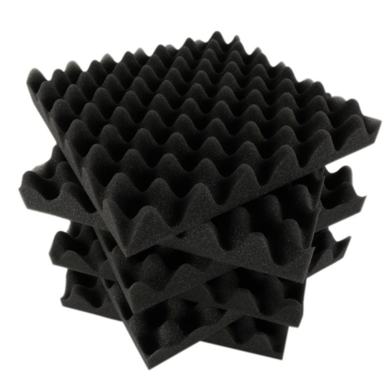 Others |   12PCS 30 * 30 * 5cm Acoustic Foam Panels Egg Foam Pad Sound Isolation Foam for Home Studio Theater KTV Black Musical Instruments Black