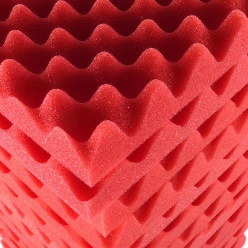 Others |   12PCS 30 * 30 * 5cm Acoustic Foam Panels Egg Foam Pad Sound Isolation Foam for Home Studio Theater KTV Red Musical Instruments Others