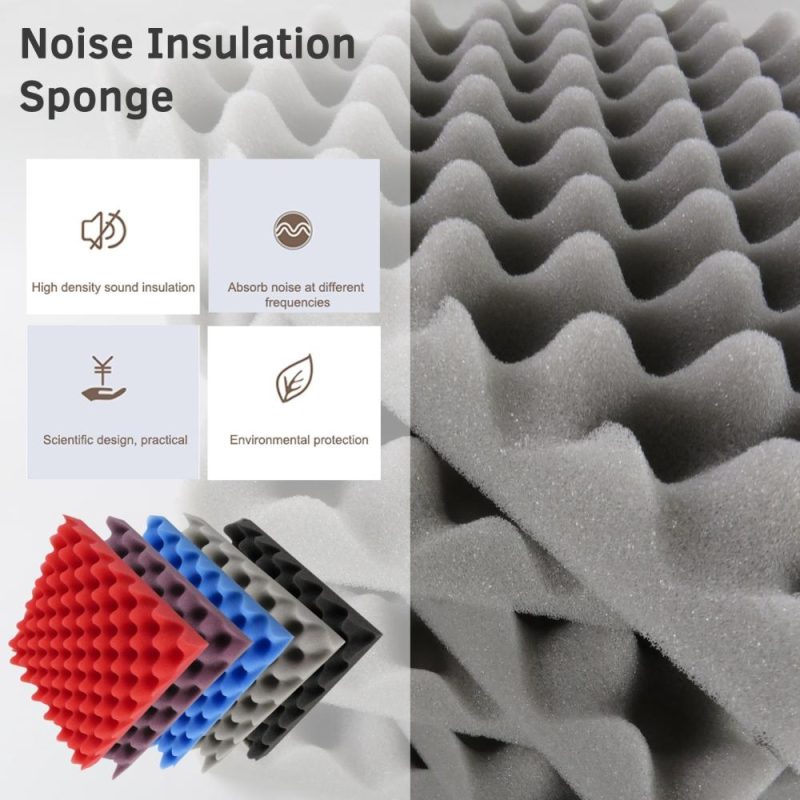 Others |   12PCS 30 * 30 * 5cm Acoustic Foam Panels Egg Foam Pad Sound Isolation Foam for Home Studio Theater KTV Red Musical Instruments Others