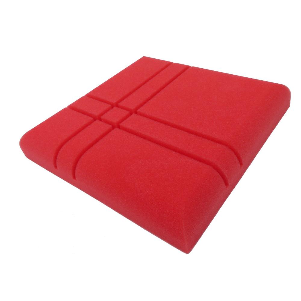 Others |   12Pcs Fiber Acoustic Panels High Density Acoustic Treatment Foam Cross-Line Sound Absorbing Board Soundproof Foam Sound Insulation Board for Acoustic Treatment Wall Decoration 30*30*5CM Red Red Musical Instruments Others