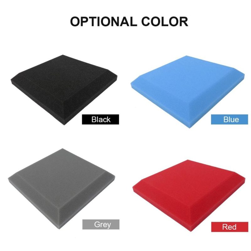 Others |   12Pcs Fiber Acoustic Panels High Density Acoustic Treatment Foam Sound Absorbing Board Soundproof Foam Sound Insulation Board for Acoustic Treatment Wall Decoration 30*30*5CM Grey Red Musical Instruments Others