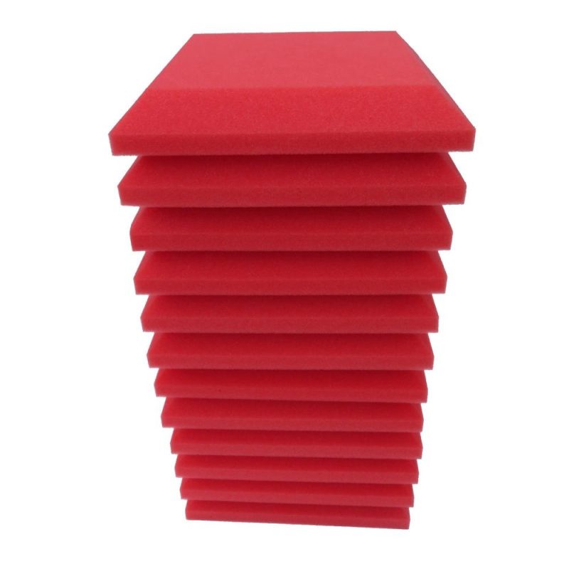 Others |   12Pcs Fiber Acoustic Panels High Density Acoustic Treatment Foam Sound Absorbing Board Soundproof Foam Sound Insulation Board for Acoustic Treatment Wall Decoration 30*30*5CM Grey Red Musical Instruments Others