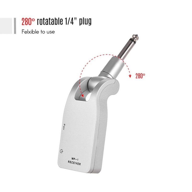 Others |   2.4G Wireless Guitar System Transmitter & Receiver Silver Musical Instruments Others